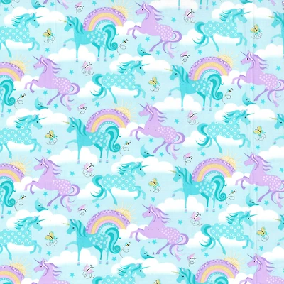 Fabric Traditions Purple Unicorn Cotton Fabric