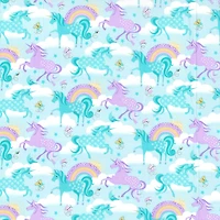 Fabric Traditions Purple Unicorn Cotton Fabric