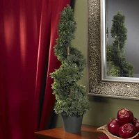 Potted Cedar Spiral Artificial Tree