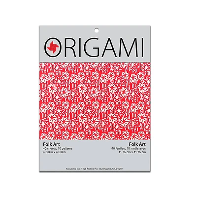 Yasutomo® Japanese Prints 4.625" x 4.625" Origami Paper, 40 Sheets