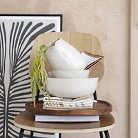 Hello Honey® 10" Cream Speckled Glaze Stoneware Bowl