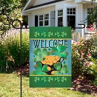 Welcome Pot of Gold Garden Flag