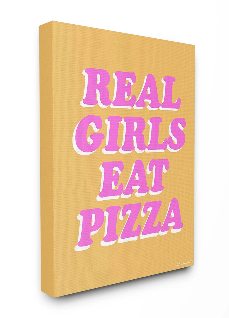 Stupell Industries LulusimonStudio Eat Pizza Canvas Wall Art