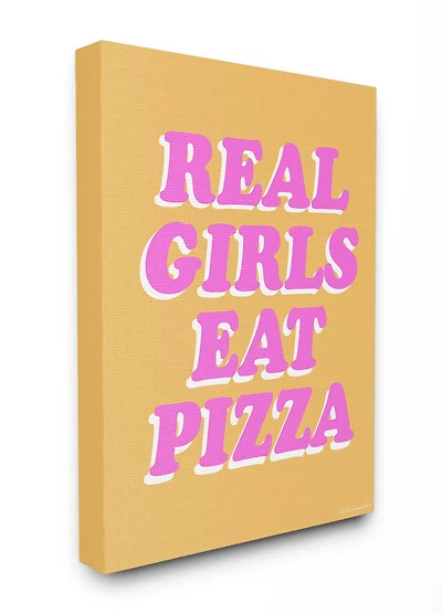 Stupell Industries LulusimonStudio Eat Pizza Canvas Wall Art