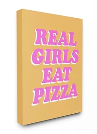 Stupell Industries LulusimonStudio Eat Pizza Canvas Wall Art