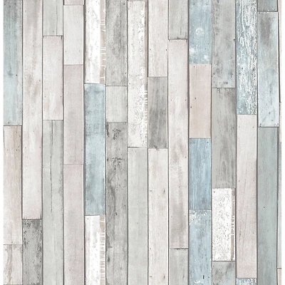 InHome Weathered Plank Shore Peel & Stick Wallpaper