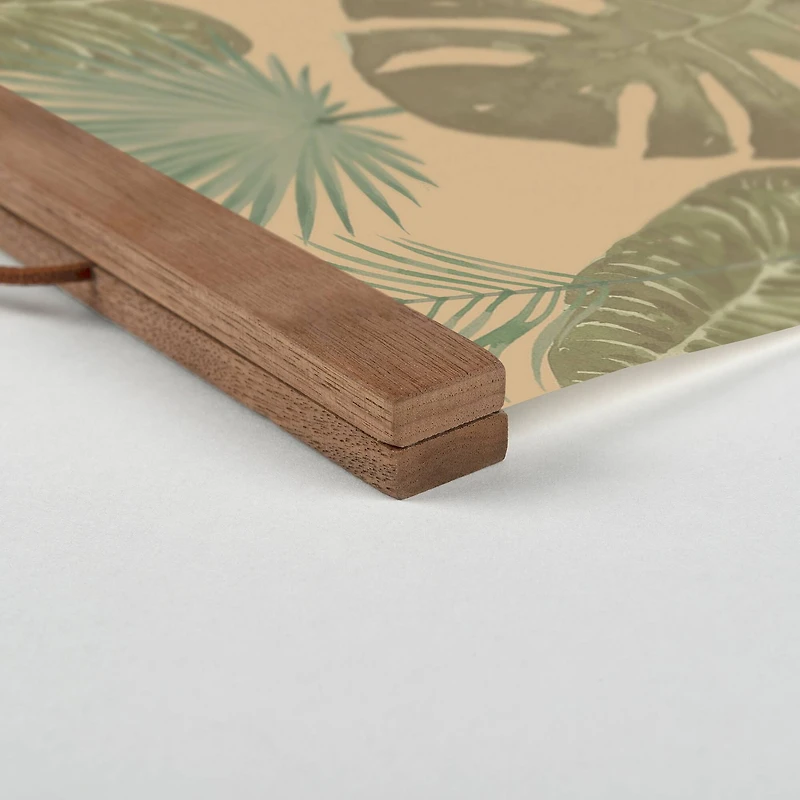 Let Your Soul Shine Tropical Palm Teak Hanging Canvas