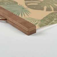 Let Your Soul Shine Tropical Palm Teak Hanging Canvas