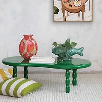 Hello Honey® Green Oval Lacquered Coffee Table