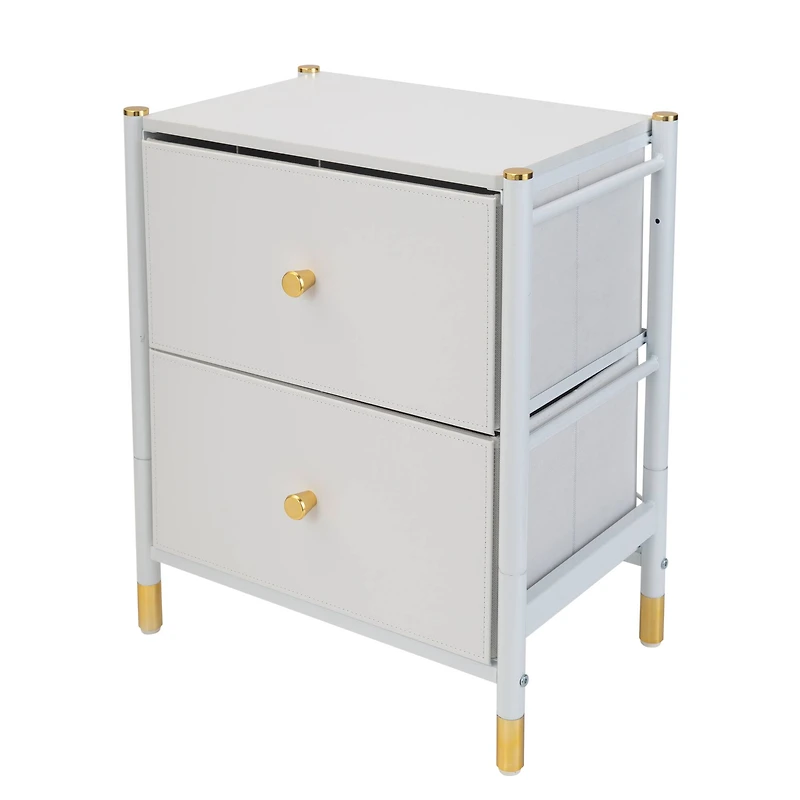 Simplify 2 Drawer Luxury Nightstand