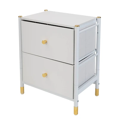Simplify 2 Drawer Luxury Nightstand