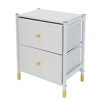 Simplify 2 Drawer Luxury Nightstand