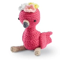 6 Pack: Intermediate Flamingo Amigurumi Crochet Kit by Loops & Threads®