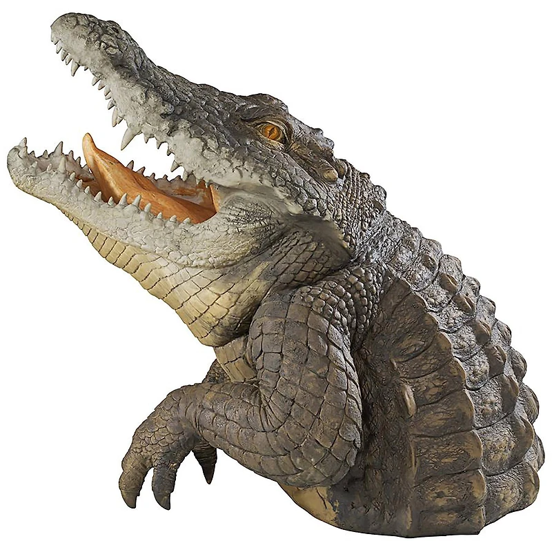 Design Toscano 19" Snapping Swamp Gator Statue