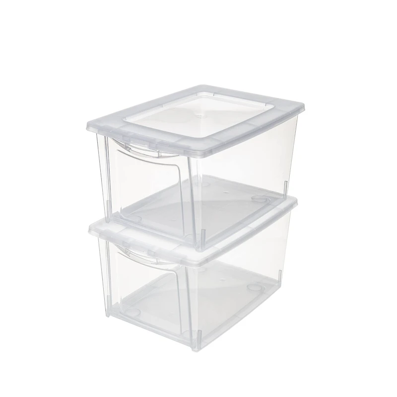 14.5" x 10" x 7.5" Clear Front Opening Storage Case with Lid by Simply Tidy®