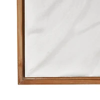 White Abstract Dimensional Wall Art in Brown Frame