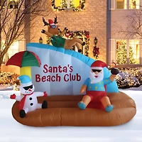 7ft. Inflatable Santa's Beach Club