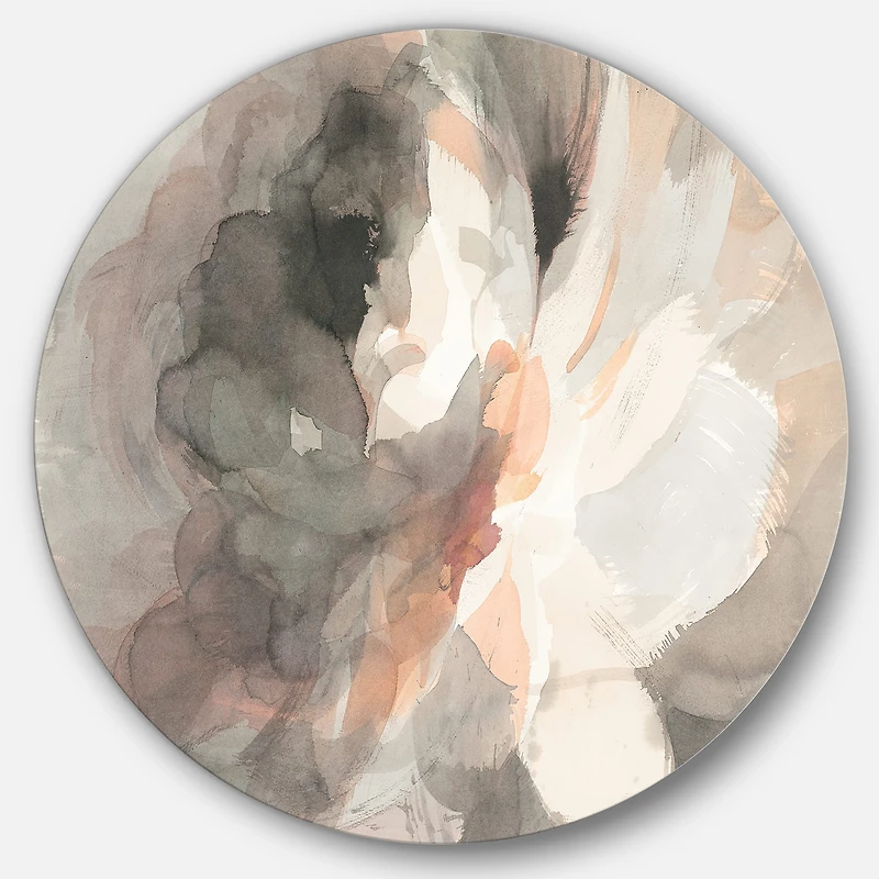 Designart - Abstract Peony Grey