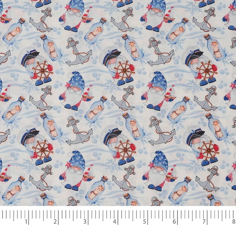 SINGER Nautical Gnomes Cotton Fabric