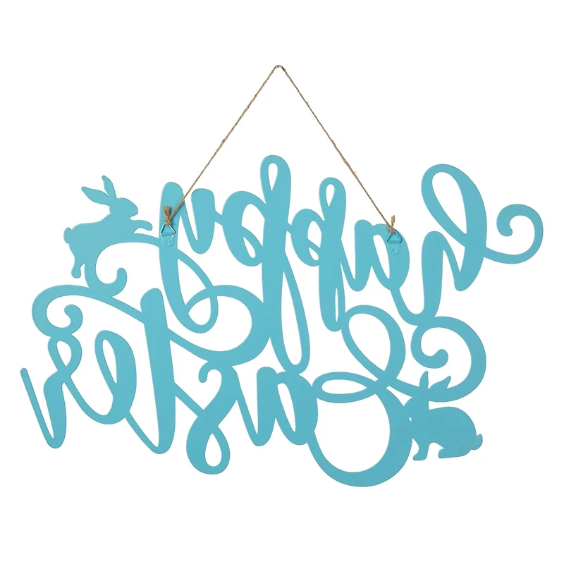 Glitzhome® 18" Easter Metal "Happy Easter" Door Hanger