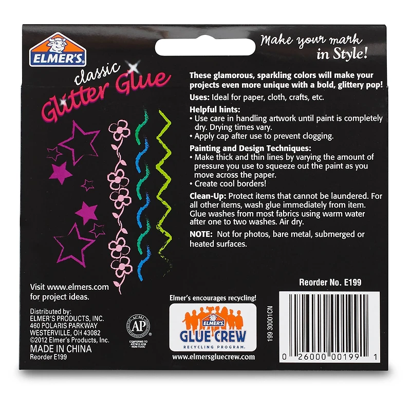 Elmer's® Washable Glitter Glue Pen Set