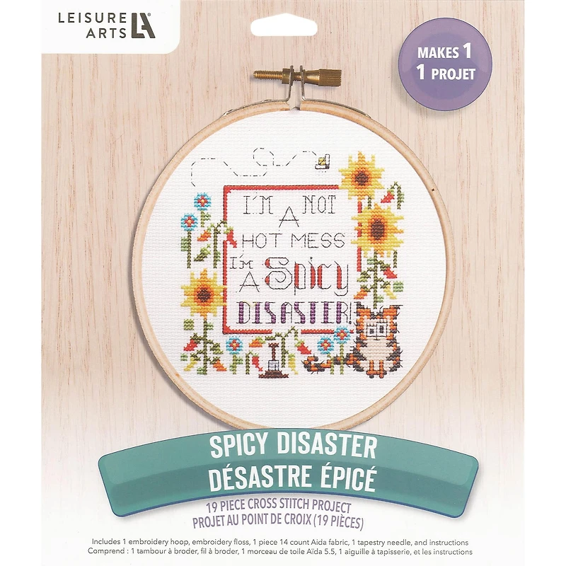 Leisure Arts® 7" Spicy Disaster Cross Stitch Kit