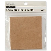 12 Packs: 20 ct. (240 total) Kraft Envelopes by Recollections™, 3.25" x 3.25"
