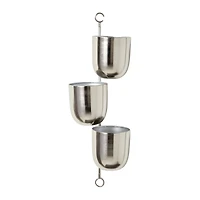 The Novogratz 25" Silver Metal Contemporary Wall Planter