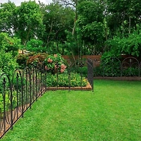 NEX 10ft. Black Decorative Butterfly Garden Fence
