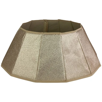 26" Metallic Gold Fabric Hexagonal Christmas Tree Collar