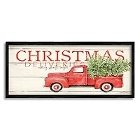 Stupell Industries Christmas Deliveries Red Truck Framed Giclee Art