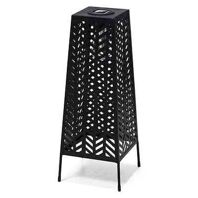 Glitzhome® 21.5" Metal Geometric Solar Powered Floor Lantern
