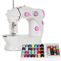 NEX™ Cute Pink Dual Speed Full-Range Sewing Machine with Bobbins & Sewing Thread