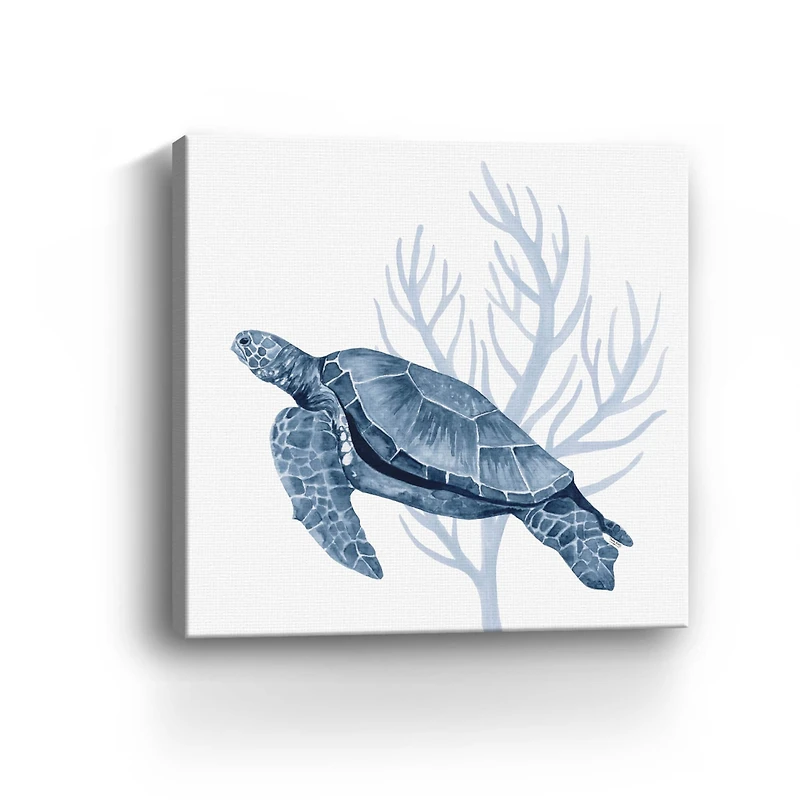 Deep Blue Sea XVIII Gold Canvas Giclee