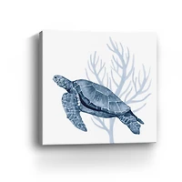 Deep Blue Sea XVIII Gold Canvas Giclee