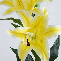 31" Yellow Lily Flower Stems, 3ct.