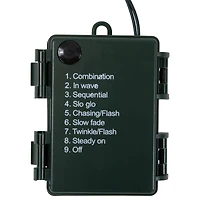 Battery Operated LED C6 Faceted Christmas Lights - Warm White  - 15.75' Green Wire  - 50ct