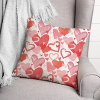 Heart Cluster Pattern 18" x 18" Throw Pillow