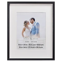 Home Black Prescott Frame with Mat by Studio Décor
