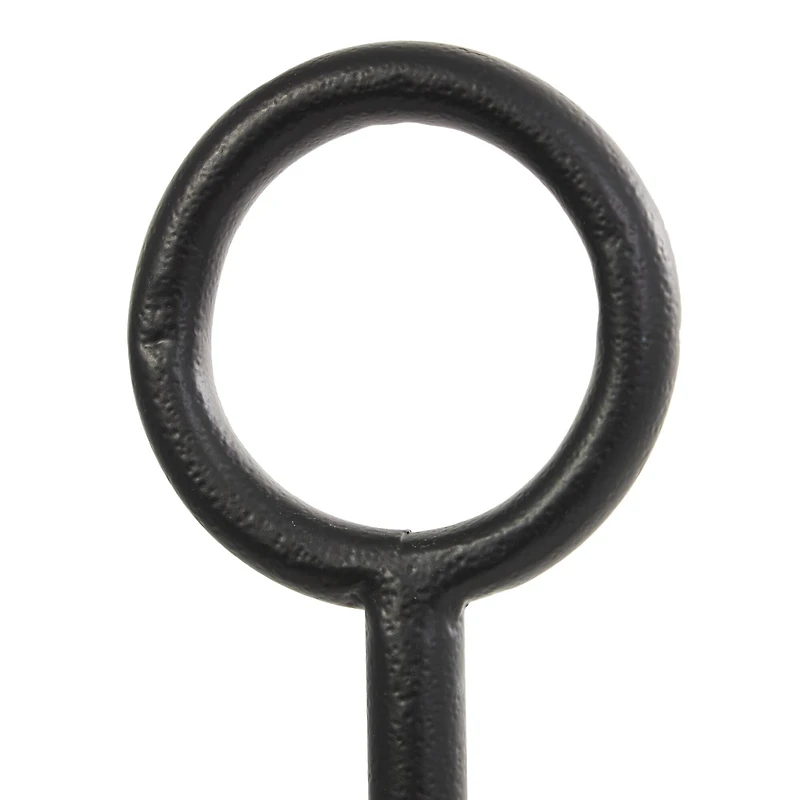 Black & White Metal Abstract Circular Ring Candle Holder with Wooden Cone Bases Set