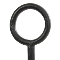 Black & White Metal Abstract Circular Ring Candle Holder with Wooden Cone Bases Set