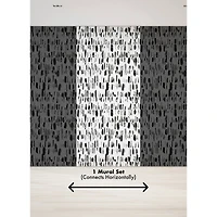 Katie Hunt Black Bold Brush Strokes Wall Mural