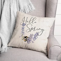 Hello Spring Bee 18" x 18" Throw Pillow