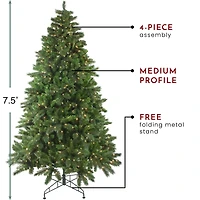 7.5ft. Pre-Lit Mixed Scotch Pine Artificial Christmas Tree, Clear Lights