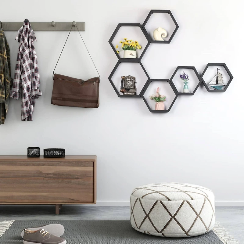NEX™ Hexagon Floating Shelf Set