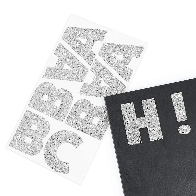 Silver Chunky Glitter Alphabet Stickers by Recollections™