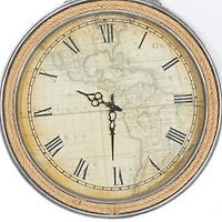 30" Brown Metal Coastal Wall Clock