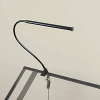 Studio Designs Black Metal LED Bar Clamp Lamp with Flexible Neck