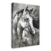 Greyscale Horse 24" x 36" Canvas Wall Art