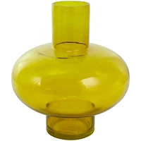 Eclectic Green Glass Round Vase Set